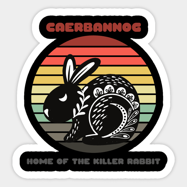 Caerbannog: Home of the Killer Rabbit Sticker by nathalieaynie